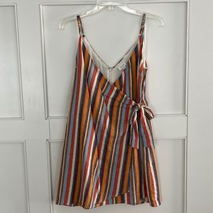 Le Lis Striped Wrap Dress